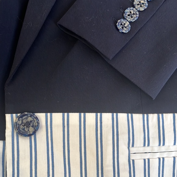 Tanya Taylor Darwin Blazer In Navy Size 4 NWT - Picture 7 of 7